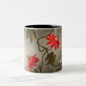 Blume mit Hummingbirds Heade Zweifarbige Tasse (Mittel)