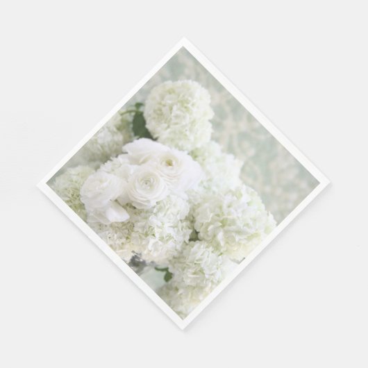 Blume mit Hydrangeas Serviette (Ecke)