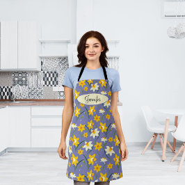 Blume mit Individuelle Name Schürze