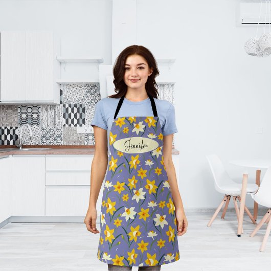 Blume mit Individuelle Name Schürze