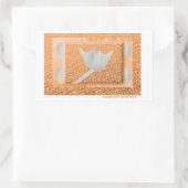 Blume mit Inspiration. Rechteckiger Aufkleber (Tasche)