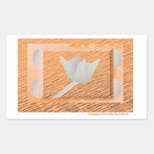 Blume mit Inspiration. Rechteckiger Aufkleber (Vorderseite)