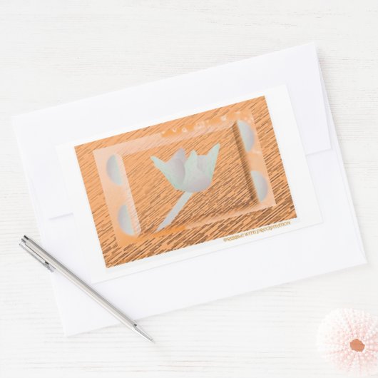 Blume mit Inspiration. Rechteckiger Aufkleber (Umschlag)