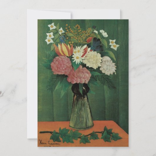 Blume mit Ivy von Henri Rousseau, Vintage Blüte (Vorderseite)