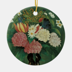 Blume mit Ivy von Henri Rousseau, Vintage Blüte Keramikornament