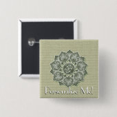 Blume mit Jacquard Pick A COLOR Button (Vorne & Hinten)