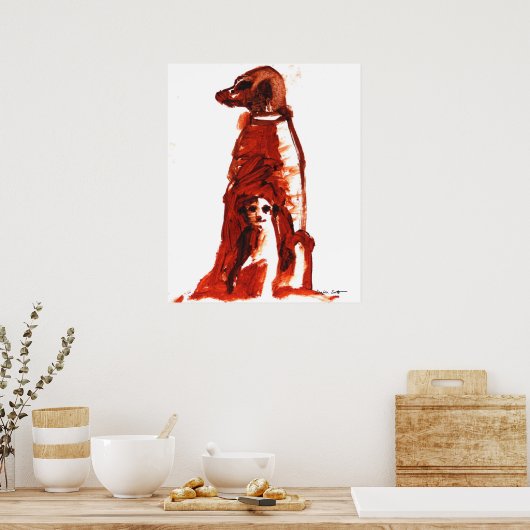 Blume mit Jungtier - Kunstdruckerei Poster (Küche)