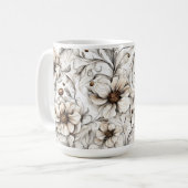 Blume mit Kaffee - Kaffeepflanzen Kaffeetasse (Vorderseite Links)