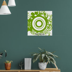 Blume mit Kanji für Mut Poster