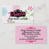 Blume mit kundenspezifischer Farbstickerei Visitenkarte (Vorne/Hinten)