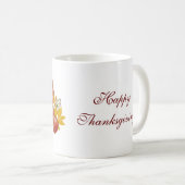 Blume mit Kürbis und Äpfeln. Erntedank Kaffeetasse (VorderseiteRechts)