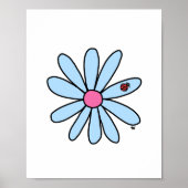 Blume mit Ladybug Poster (Vorne)