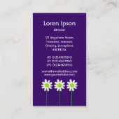 Blume mit langem Stechen - Tief Lila Visitenkarte (Rückseite)