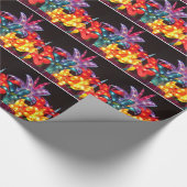 Blume mit Leuchtpapier Geschenkpapier (Ecke)