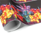Blume mit Leuchtpapier Geschenkpapier (Rolleneckpunkt)