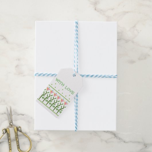 Blume mit Liebe Geschenkanhänger (Mit Garn)