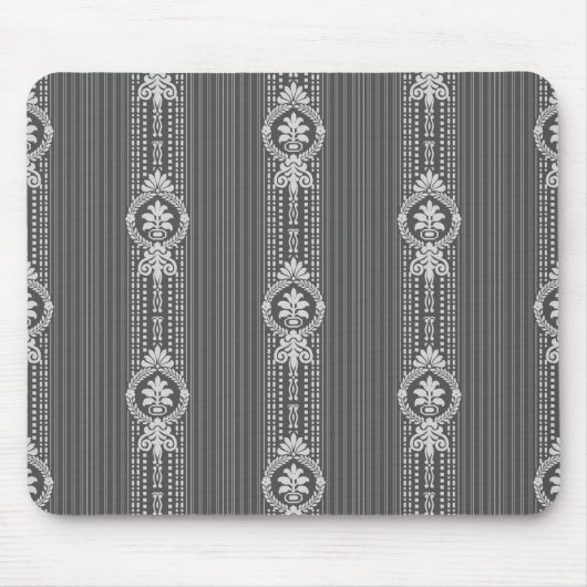 Blume mit Lorbeerkranz in Grau Mousepad (Vorne)