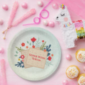 Blume mit Matzah-Passover-Seder Pappteller (Party)