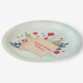 Blume mit Matzah-Passover-Seder Pappteller (Schrägansicht)