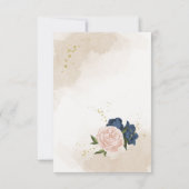 Blume mit Meerblick Grüne Blätter Hochzeit Dankeskarte (Rückseite)