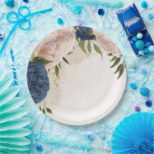 Blume mit Meerblick Grüne Blätter Hochzeit Pappteller (Party)