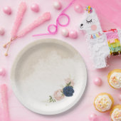 Blume mit Meerblick Grüne Blätter Hochzeit Pappteller (Party)