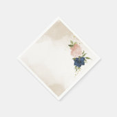 Blume mit Meerblick Grüne Blätter Hochzeit Serviette (Ecke)