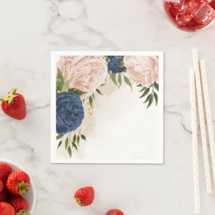 Blume mit Meerblick Grüne Blätter Hochzeit Serviette