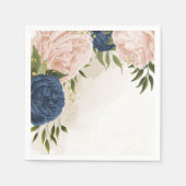 Blume mit Meerblick Grüne Blätter Hochzeit Serviette (Vorderseite)