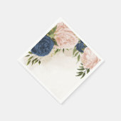 Blume mit Meerblick Grüne Blätter Hochzeit Serviette (Ecke)