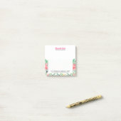 Blume mit modernen Wasserfarben Post-it Klebezettel (Auf Schreibtisch)