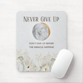 Blume mit Moon und Goldmotivation Zitat Mousepad