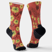 Blume mit nahtlosem Blumenmuster Gelb und Rot Socken (Gewinkelt)