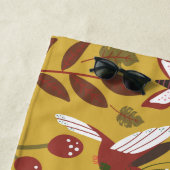 Blume mit nahtlosem Blumenmuster, Schmetterling, r Strandtuch (Beispiel)