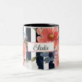 Blume mit Namen Zweifarbige Tasse (Mittel)