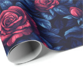 Blume mit niedlicher Rose Einzigartiges Schleifpap Geschenkpapier (Rolleneckpunkt)