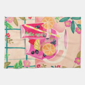 Blume mit Obstgetränken Geschirrtuch (Horizontal)