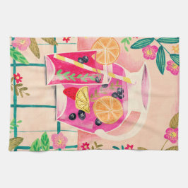 Blume mit Obstgetränken Geschirrtuch