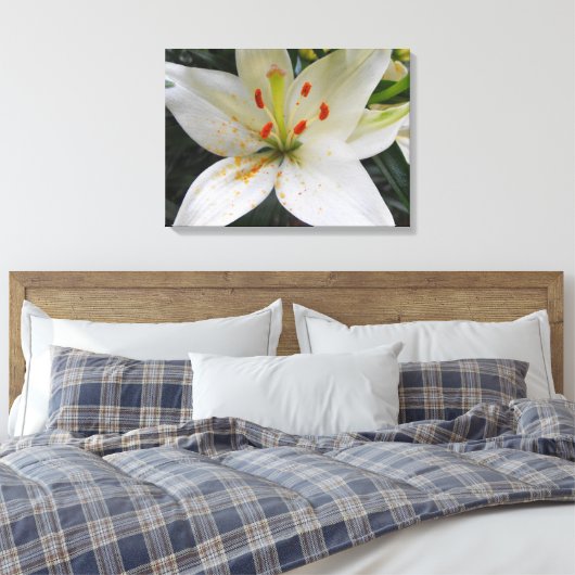 Blume mit Orangenpollen Leinwanddruck (Insitu (Schlafzimmer))