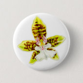 Blume mit Orchideen Button (Vorderseite)