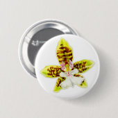 Blume mit Orchideen Button (Vorne & Hinten)