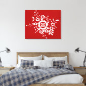 Blume mit Papierschnitt ・ Doppeltes Glück Leinwanddruck (Insitu (Schlafzimmer))