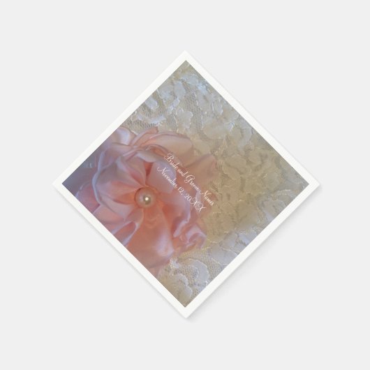 Blume mit Pearl Serviette (Ecke)