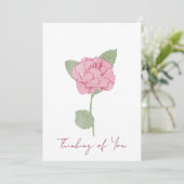 Blume mit personalisiertem Namen Rose Einladung (Stehend Vorderseite)