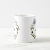 Blume mit personalisiertem Namen Wasserfarbe Kaffeetasse (Mittel)