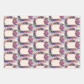 Blume mit Platz für Ihre Nachricht Geschenkpapier Set (Vorderseite)