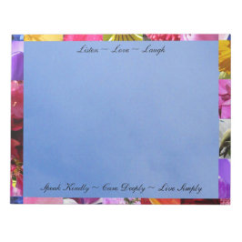 Blume mit Quotes Notepad Notizblock