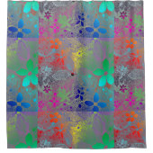 Blume mit Regenbogen Duschvorhang (Vorderseite)