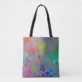Blume mit Regenbogen Tasche (Vorderseite)