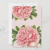 Blume mit rosa, blühenden  einladung (Rückseite)